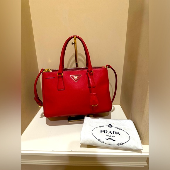Prada Saffiano Lux Double Zip Tote - Picture 1 of 15